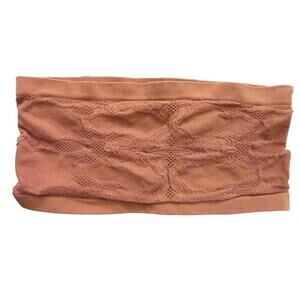 NWOT Free People Intimately Brown Bandeau Textured Top Sleeveless M L Boho